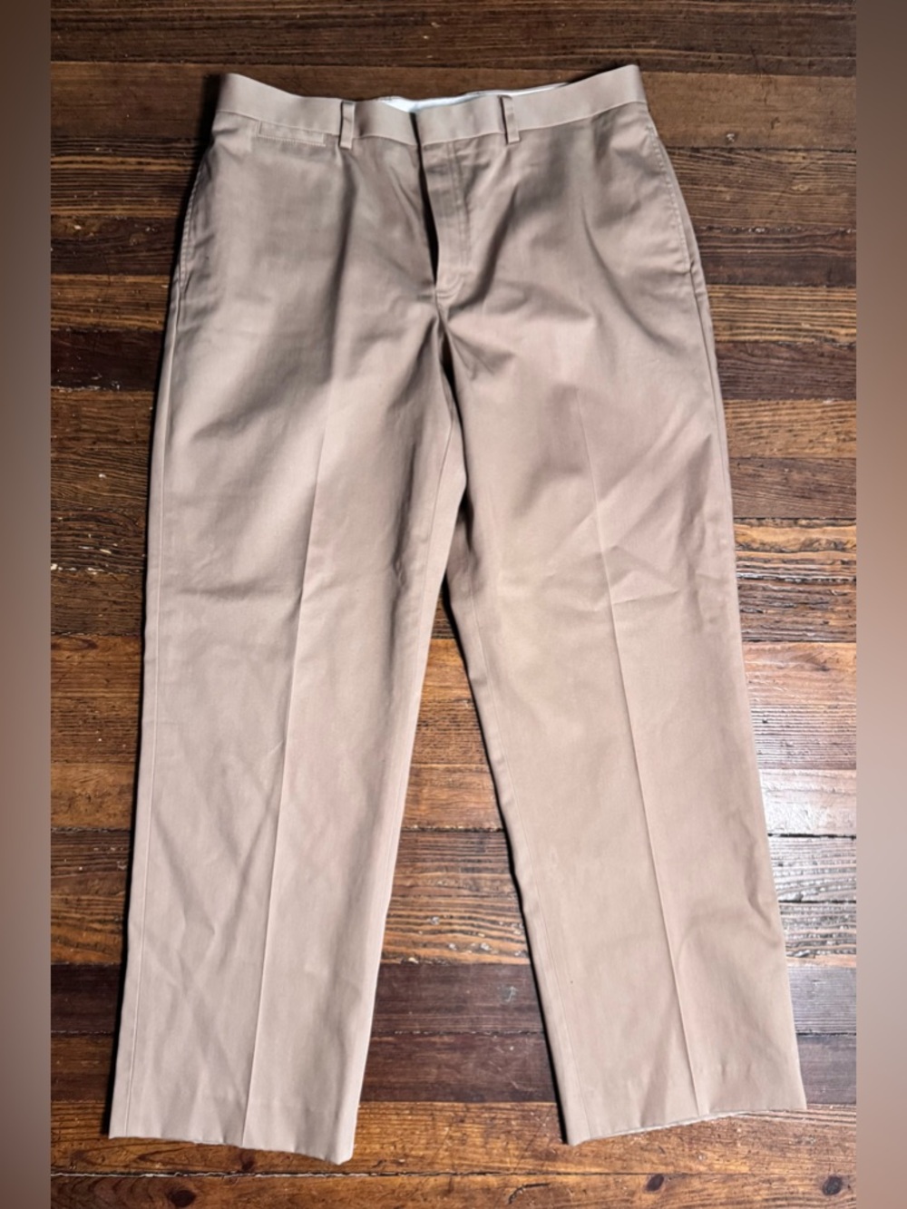 LL Bean Classic Fit Medium Khaki Chino Pants Men's Size 36 262551 100% cotton